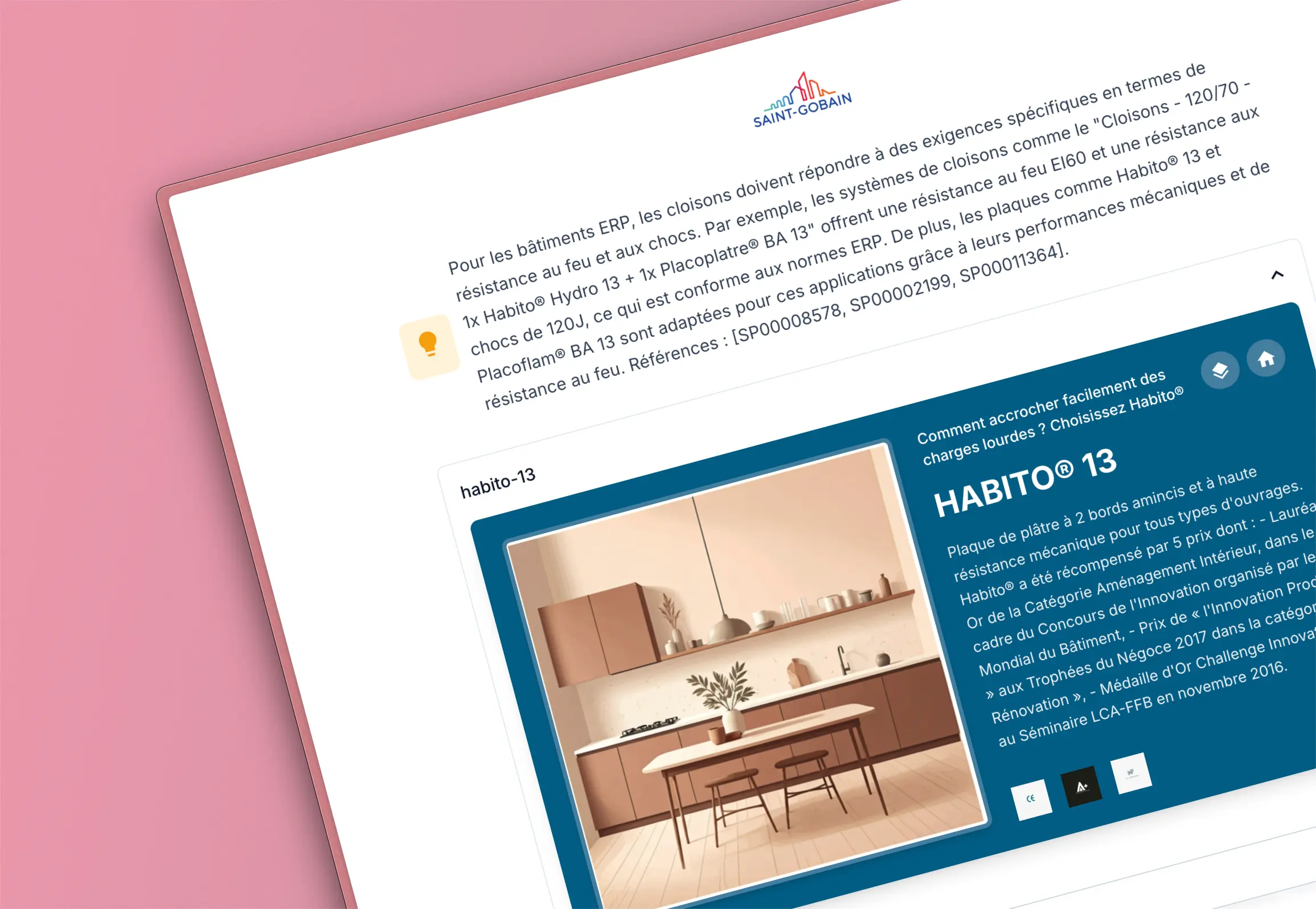 Agent conversationnel - St Gobain Placo