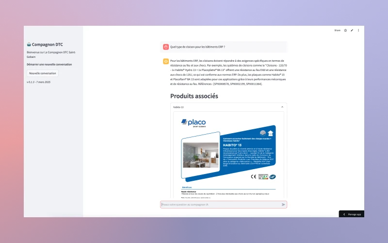St Gobain Placo - Chatbot IA